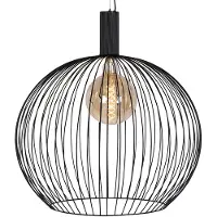 QAZQA Design hanglamp rond zwart 70 cm - Dos
