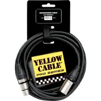 Yellow cable PRO M03X - XLR Male naar XLR Female microfoonkabel 3m Zwart