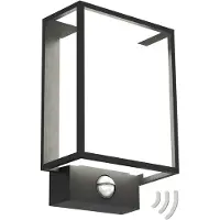 Nordlux Nestor, oppervlaktemontage, rechthoekig, 1 gloeilamp, IP44, zwart