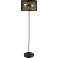 Searchlight Zwarte vloerlamp Fishnet