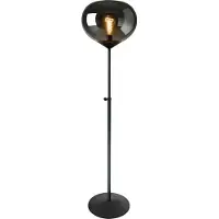 Sompex Vloerlamp Drop, rookglas, in hoogte verstelbaar