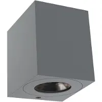 Nordlux LED-wandlamp buiten Canto Kubi 2, alu / grijs / zink, Aluminium, Modern, LED wandlamp buiten