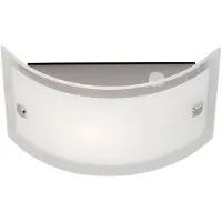 Brilliant Glazen wandlamp Elysee RVS