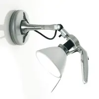 Luce Plan Wandlampe , Fortebraccio, dimbare, Metallic, Woonkamer, Metaal, Designer