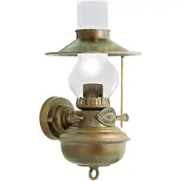 MORETTI Wandlamp GUADALUPA, dimbaar, brons / oud-messing, Woon-/ Eetkamer, Messing, Antiek, wandlamp