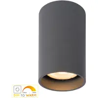 Lucide Opbouwspot Delto - Grijs - 5,5cm - Gu10