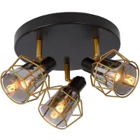 Lucide NILA - Plafondspot - Ø 36 cm - 3xE14 - Zwart