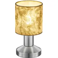 TRIO Tafellamp Garda 18cm nikkel mat met goud 595400179