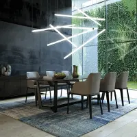 SFORZIN Hanglamp Pirgos, dimbaar, wit / opaal, Woon-/ Eetkamer, Kunststof, Modern