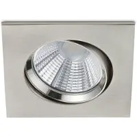 TRIO Led inbouwspot | Vierkant | Pamir | Nikkel | Dimbaar | Ø 72mm | 5.5W