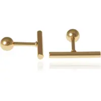 LGT JWLS Staaf oorbellen edelstaal Bar T Goud