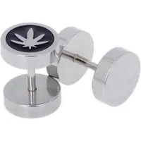 LGT JWLS Heren oorbellen Fake Ear Plug Ganja