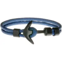 LGT JWLS LGT Jewels Anker armband Zwart Blauw