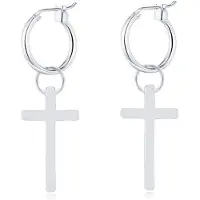 LGT JWLS LGT Jewels Damesoorbellen met Zilveren Kruis