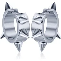 LGT JWLS LGT Jewels Oorringen Edelstaal Spike Zilverkleurig