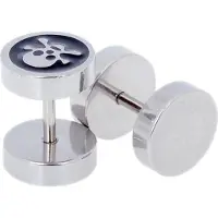 LGT JWLS Heren oorbellen Fake Ear Plug Pirate Skull
