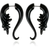 LGT JWLS Tribal bone oorbellen Black Tail