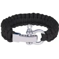 LGT JWLS Paracord armband Zwart met Zilver