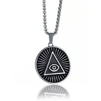 Mendes heren ketting Edelstaal Eye of Povidence