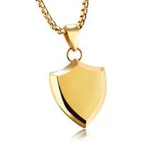 Mendes heren ketting met hanger Goudkleurig Shield