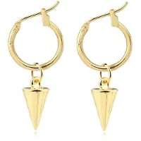 LGT JWLS LGT Jewels Damesoorbellen met Puntige Goudkleurige Hanger