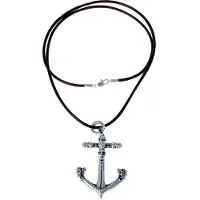 Mendes heren ketting 925 zilver Anchor Skull