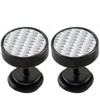 Mendes Jewelry Stud oorbellen Carbon Silver