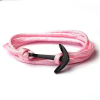 LGT JWLS Anker armband Roze polyester koord