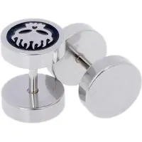 LGT JWLS Heren oorbellen Fake Ear Plug Skull