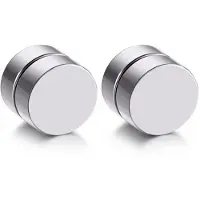 LGT JWLS Magnetische Stud oorbellen Zilver 8mm