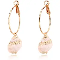 LGT JWLS LGT Jewels Damesoorbellen met Leunende Schelp