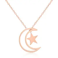 Cilla Jewels ketting Moon Star rosegoud Verguld