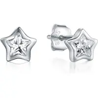 Cilla Jewels dames oorknoppen 925 Zilver Zirkonia Stars zilver