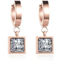 Cilla Jewels Damesoorbellen met Vierkante Zirkonia Steen