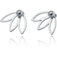 Cilla Jewels Blad oorstekers Edelstaal Zilverkleurig