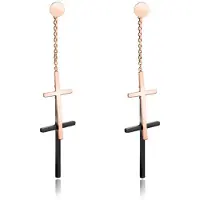 Cilla Jewels Double Cross stud oorbellen