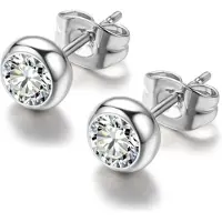 Cilla Jewels oorknoppen Zirkonia Verzilverd staal