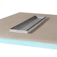 Wiper Betegelbare doucheplaat 90 x 150 cm met goot Showerlay Pure afvoer horizontale goot hoofdzijde betegelbaar douchebord douchebak gelijkvloers