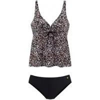 LASCANA Tankini bruin / zwart / wit