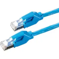 Secomp DÄTWYLER Patchkabel Cat.6 (klasse E) S/FTP, CU 7702, flexibel, LSOH, Hirose TM21, blauw, 1 meter