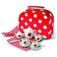 Simply For Kids Speelgoed Theeserviesje in Koffer - Theeset Porselein - Lieveheersbeestje - Simply for Kids