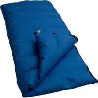 Lowland Outdoor Donzen slaapzak - Junior - 160 x 70 cm - Blauw - Dons - Katoen