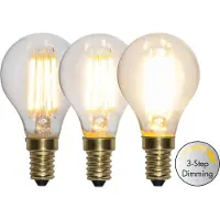Star Trading 3 standen - Standaard bol - E14 - 4W - Super Warm Wit <2200K - Filament - Helder