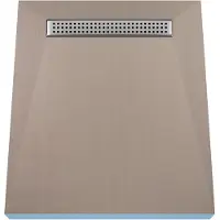 Wiper Betegelbare doucheplaat 90 x 150 cm met goot Showerlay Sirocco afvoer horizontale goot hoofdzijde betegelbaar douchebord douchebak gelijkvloers