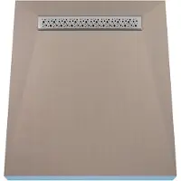 Wiper Betegelbare doucheplaat 90 x 150 cm met goot Showerlay Mistral afvoer horizontale goot hoofdzijde betegelbaar douchebord douchebak gelijkvloers