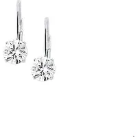 Trendjuwelier huiscollectie TFT Oorhangers Franse Haak Zirkonia Zilver Gerhodineerd Glanzend