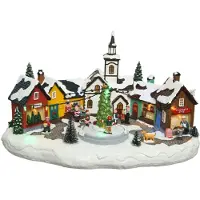 Lumineo Kersttafereel | | Kerstmarkt (22 leds, Bewegend, Muziek)
