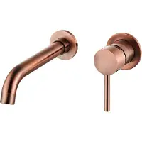 Saniclear Copper inbouw wastafelkraan compleet geborsteld koper