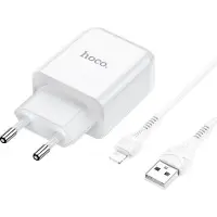 Generic N2 Vigour - Compacte USB Oplader - Reislader - EU Plug - Universele 10W Lader + USB naar Lightning Kabel - Voor Apple iPhone - Wit
