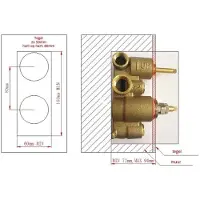 Saniclear Talpa thermostatische inbouw badkraan met handdouche chroom